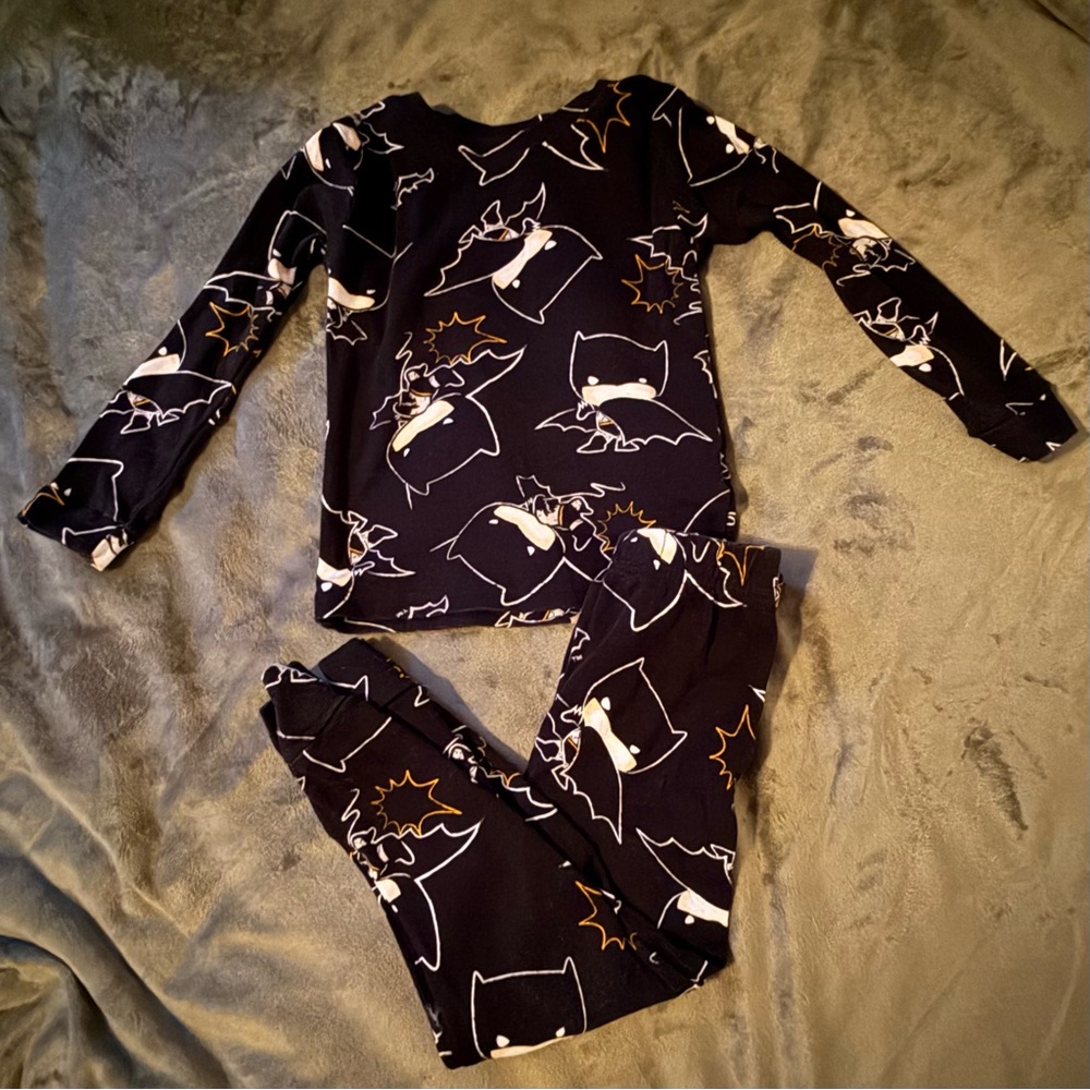 Kids Pajamas in Black with Fun Print